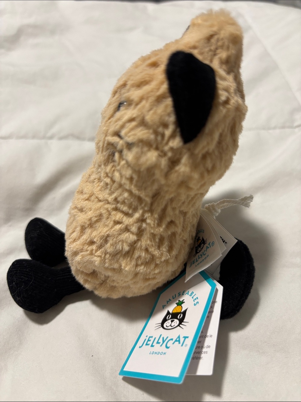 🐈⬛ Jellycat Official Amuseables Tan and Black Cat Peanut Outfit Plush Toy 🥜 - Picture 3 of 5